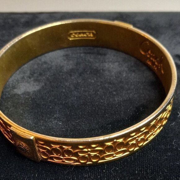 Coach Signature gold tone metal bracelet - Picture 2 of 5